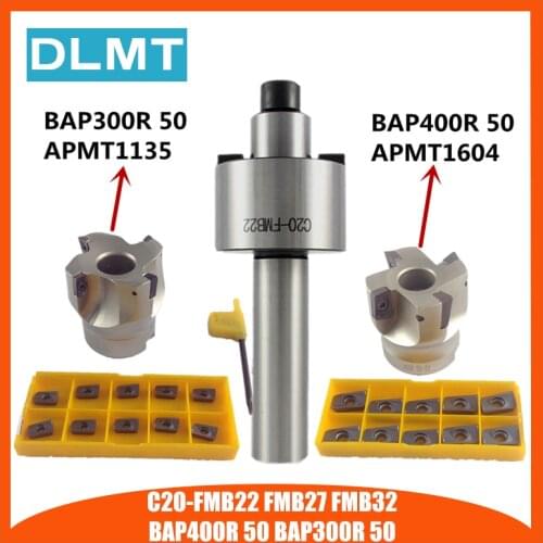 C20 FMB22 Face Mill Cutter BAP300R BAP400R 50 22 With 10Pcs APMT1604 Carbide Insert suitable for Aluminum
