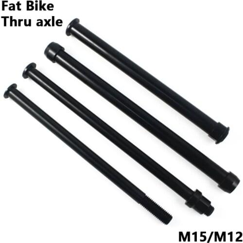 Bicycle Thru Axle Fatbike Axle Skewers Bike Hubs Tube Shaft Quick Release Front Rear Axle M12 M15 P1.5 P1.75 Bike Accessories
