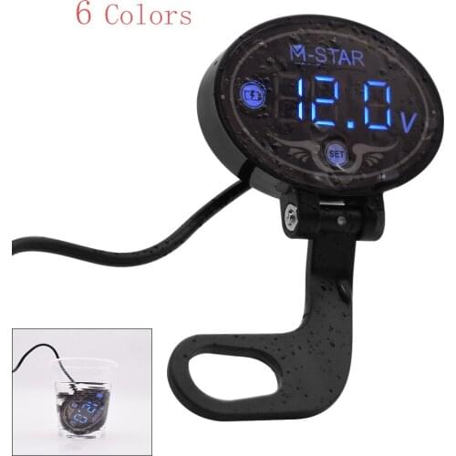 Waterproof LED Digital Voltmeter Tester DC 9V to 24V voltage Panel Meter For Yamaha YZF R120 R1 R3 R25 R6 600R FZR 600 FZ600