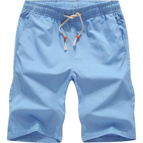YG6188-A1368 2020 summer new mens fashion casual straight solid color beach shorts cheap wholesale Factory direct sale
