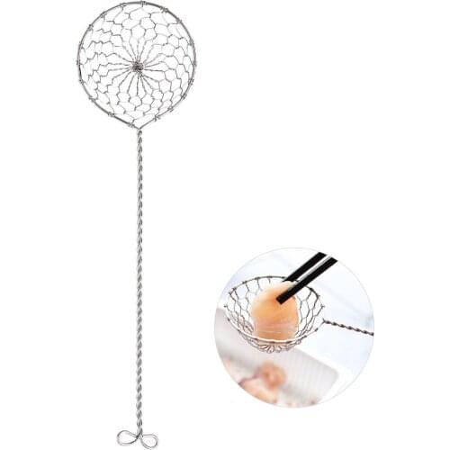 1pcs Hot Pot Colander With Long Handle Kitchen Colander Sieve Stainless Steel Hot Pot Colander Kitchen Utensils