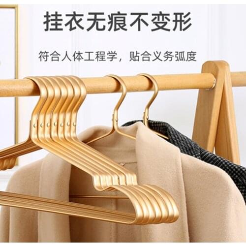 10pcs/lot Extra Space Aluminum Alloy Coat Hangers Seamless Drying Rack fro Dress Pants Shirts Skirts Jeans