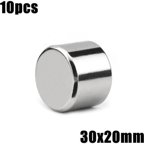 10pcs 30x20mm Super Powerful Strong Bulk Small Round NdFeB Neodymium Disc Magnets Dia 30mm x 20mm N35 Rare Earth NdFeB Magnet