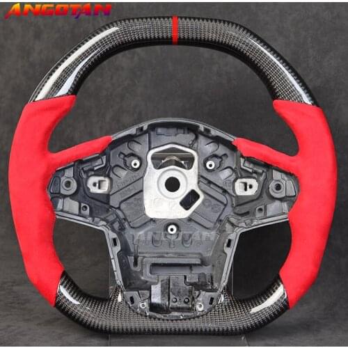 100% Carbon Fiber Italy alcantara Leather steering wheel Fit For Toyota Supera