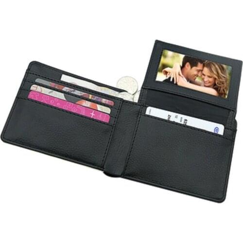 50pcs/Lot sublimation blanks heat transfer printing DIY gift three layer PU Leather wallet for men Sublimation blank