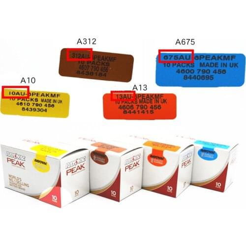 60PCS Battery Hearing Aids A312 A10 A13 A675 RAYOVAC PEAK Zinc Air Batteries For Sound Amplifier Long Lasting