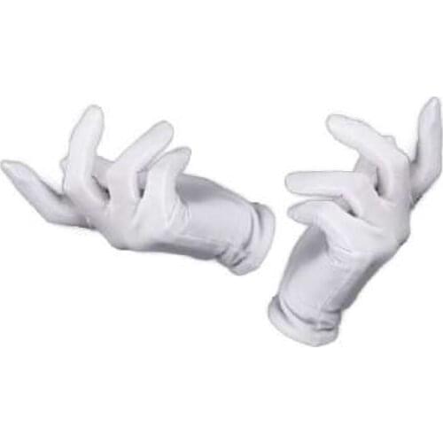 White cotton gloves waiter uniforms magician restaurant Hall events ceremonies work