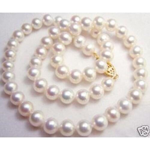 FREE SHIPPING>>>@@ > Hot sale new Style >>>>>9-10MM NATURAL WHITE SOUTH SEA AAA+ PEARL NECKLACE 17.5"