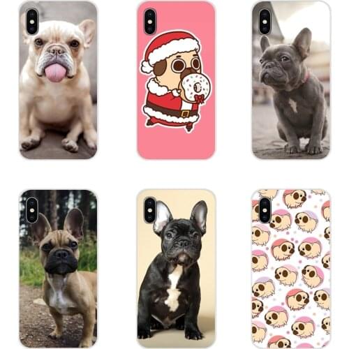 Mobile Phone Shell Cover For Apple iPhone X XR XS 11Pro MAX 4S 5S 5C SE 6S 7 8 Plus ipod touch 5 6 Cute Puppy Pug French Bulldog