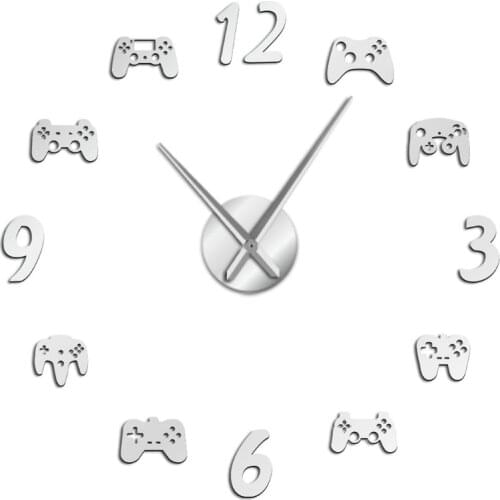 Game Controller Video Diy Giant Wall Clock Game Joysticks Stickers Gamer Wall A GXMA