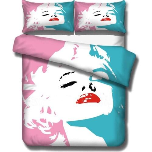 Super Star MarilynMonroe 3D Print Comforter Bedding Set Beauty Duvet Covers Pillowcase Luxury Queen King Size Adults Gift Hot