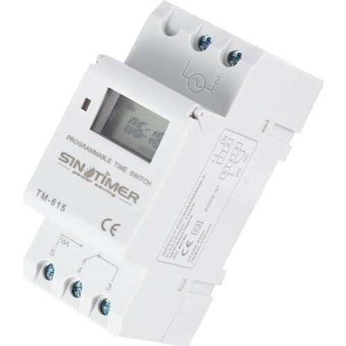 Best Sinotimer Tm-615H-30A Electronic Weekly 7 Days Programmable Digital Time Switch Relay Timer Control Ac 220V 30A Din Rail Mo