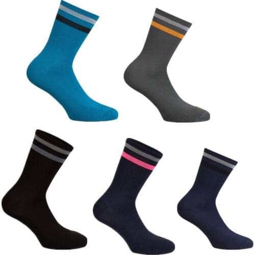 Double Stripes Pro Team Road Cycling Socks Men Brand Road Professional Competition Bike Socks