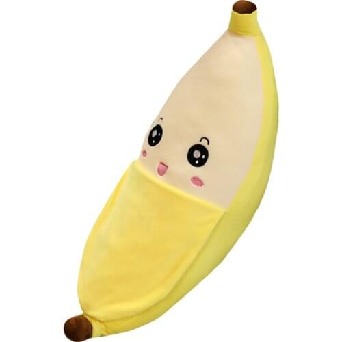 New 40-80CM Funny Lovely Banana Stuffed Soft Pillow Sofa Cushion Baby Cute Plush Doll Kids Fruit Toys Children Birthday Gifts