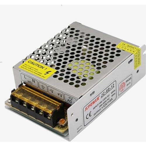 New AC 100~220V to DC 12V 5A 60W Power Supply for LED Strip Light CCTV Display Adapter Charger Switching Transformer Led Driver