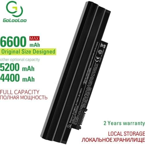 Golooloo 6 cells laptop battery for Acer AK.003BT.071 AK.006BT.074 AL10A31 AL10B31 AL10G31 BT.00303.022 BT.00603.114