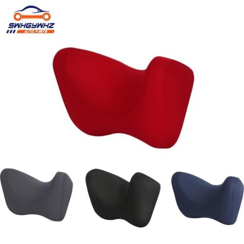 Car Headrest Neck Pillow For Seat Chair In Auto Memory Foam Cotton Cushion Fabric Cover Soft Head Rest Travel Office Support