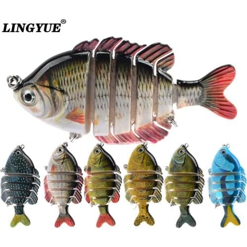 LINGYUE Tilapia Joined Swimmbaits Fishing Lures 85mm 24.7g Hard Wobblers Artificial Bait Lifelike Crankbait Japan Bass Minnow