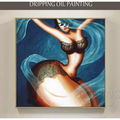 Hand-painted High Quality Abstract Sex Fat Lady Portrait Acrylic Painting on Canvas Big Ass Sexy Lady Figure Acrylic Painting