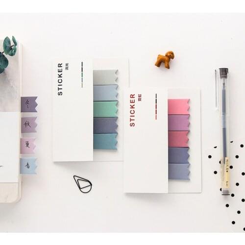 Water Color Self-adhesive Sticky Notes Memo Pads Bookmark Index Stickers