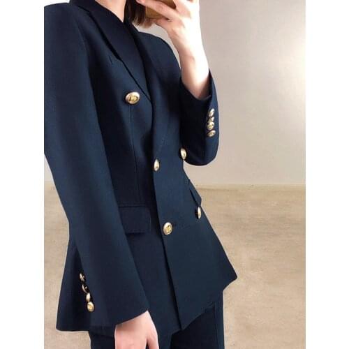 Wool Worsted High-end Suit Women 2021 New Fashion Temperament Nine-point Pants Two-piece Ladies