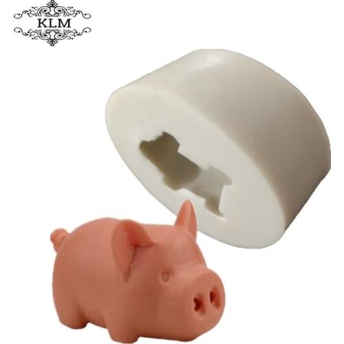 Pig Shape Silicone Handmade Soap Fondant Cake Decoration Molds Chocolate Bakeware Cooking Tools