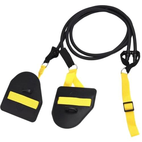 Swimming Resistance Band Land Simulation Swim Arm Workout Elasticity Latex Pull Rope Fitness Hand Webbed Paddle Forging with Bag