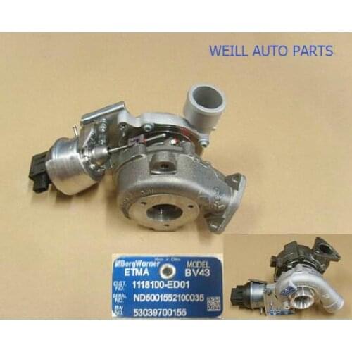 1118100-ED01 turbocharger for Great Wall Hover HAVAL H5 Hover HAVAL H6 2.0T 4D20 engine