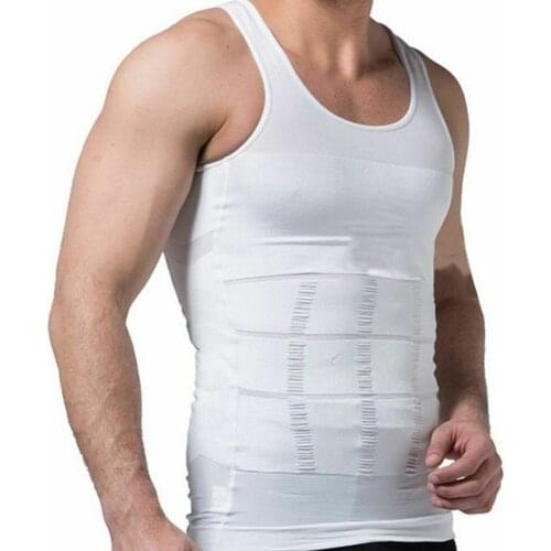 Ultra Lift Body Slimming Shaper For Men Women Chest Compression Shaper Vest Top Black White