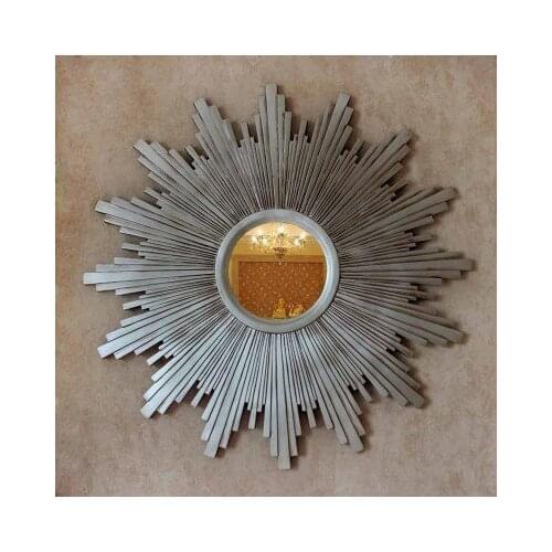 Multi Style round Decorative bathroom wall mirror with frame for living room