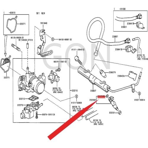 O-ring (for fuel injector) 1999-Toy ota YAR ISS TAR LET PAS EOC ORO LLA SED CEL ICA Injector O-ring apron (upper)