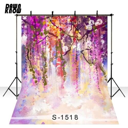 DAWNKNOW Flower Vinyl Photography Background For Newborn Oil Painting Photo Shoot Backdrop For Wedding Photo Studio F1518