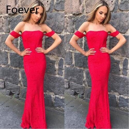 Vintage Mermaid Lace Evening Dresses Long 2019 robe de soiree Off The Shoulder Special Occsion Dress Formal Party Prom Gowns