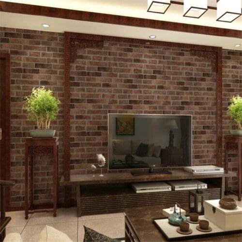 Wellyu papel de parede Antique brick wall paper retro brick modern Chinese restaurant wallpaper Living room bedroom wall paper