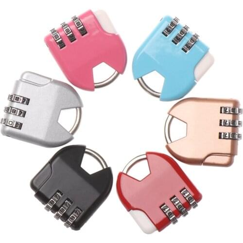 Password Lock 3 Dial Digit Number Code Password Combination Padlock Security Travel Safe Lock for Padlock Luggage Lock of Gym