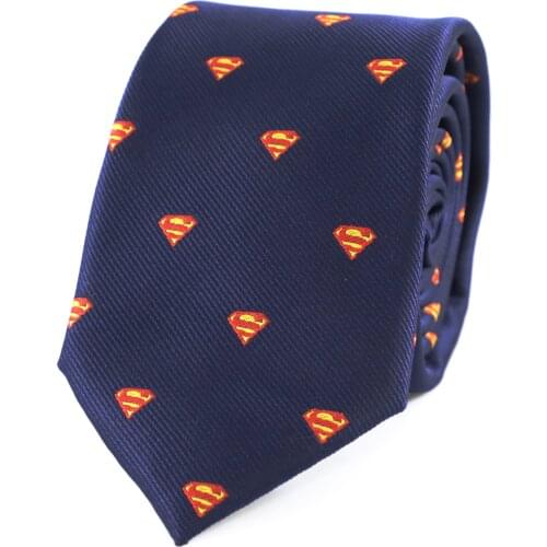 Microfiber Jacquard Super Hero Symbol Ties Movie Theme Necktie Comic Character Tie Men Movie Necktie Spider Logo Tie