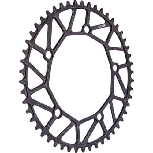 ZTTO Single Speed Chain ring 1x System Gravel Aluminum Folding Bike Chainring Chainwheel Road Bike 130mm BCD Round Narrow Wide