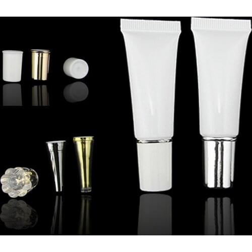 10G 10ML Empty Cosmetic Soft Tube White Skin Care Makeup Packaging Eye Cream Essence Refillable Plastic Squeeze Tube