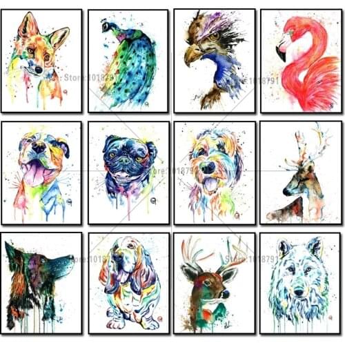 5D Diamond Painting Color Animls Cross Stitch Kit Diamonds Embroidery Square Drill Diamond Mosaic Home Decoration