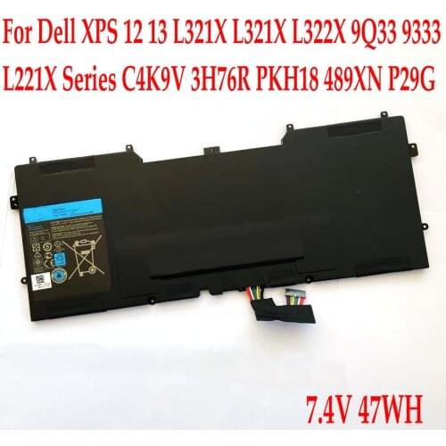 High Quality Y9N00 Laptop battery For Dell XPS 12 13 L321X L321X L322X 9Q33 9333 L221X Series C4K9V 3H76R PKH18 489XN P29G