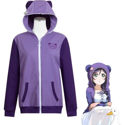 Anime LoveLive Cosplay Costumes Love Live Hoodies Sweatshirt Uniform Sonoda Umi Jackets Kotori Maki Hooded Top Women Girl Coat