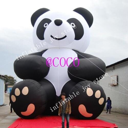 Free air ship to door, Customized big inflatable cartoon,inflatable panda bear for advertising