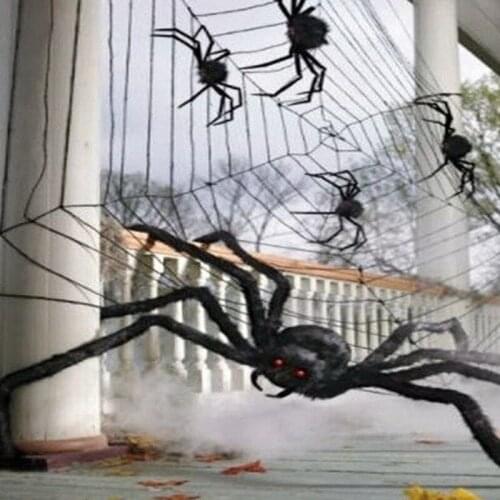 Large Spider Halloween Decoration For Home Bar Haunted House Spider Super Big Plush Spider For Party Or Halloween Decorations