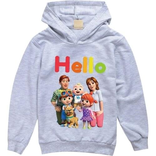 Ocomelons HELLO Print Kids Clothes Boys 8 12T Cotton Spring Boutique Outfits Baby Girls Hoodies Tshirt Baby Tops Yongth Clothing