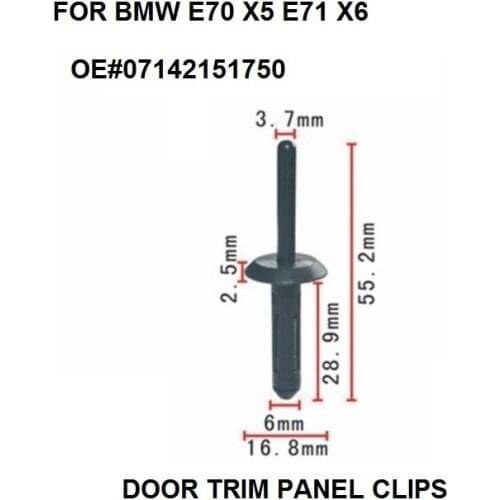 FOR BMW E70 X5 E71 X6 Blind Rivet For Wheel Arch Trim oe# 07142151750
