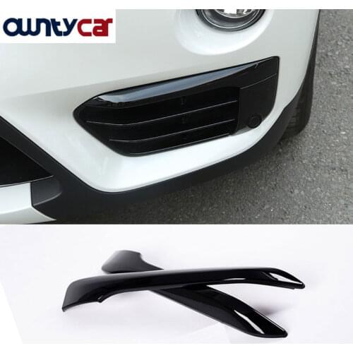 For BMW X1 F48 2016-2019 ABS Front Fog Light Lamp Eyelid Strips Cover Trim Car Accessories set of 2pcs