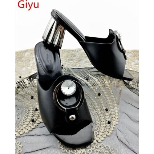 Doershow hot selling style African sandals high quality slipper summer low heels women shoes! HGG1-3