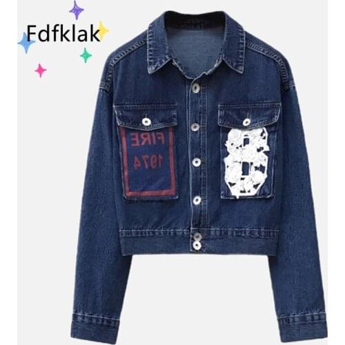 Женские джинсовые куртки Fdfklak China At AliExpress