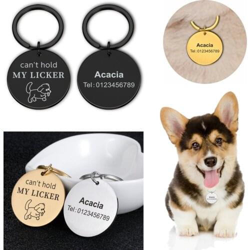 Customized Dog Cat Pet ID Tags Metal Name Tags for Puppies Cat Anti-Lost Pet Nameplate for Dogs Cats Free Engraving