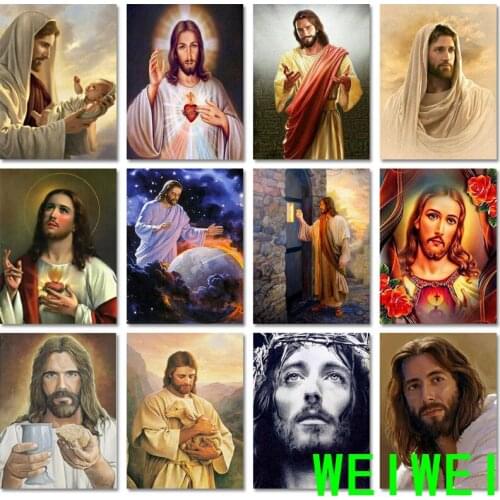 Painting Jesus Christ Diamond Full Religion 5D Diy Diamond Embroidery Cross Stitch Mosaic Round Rhinestone Home Decoration Art w